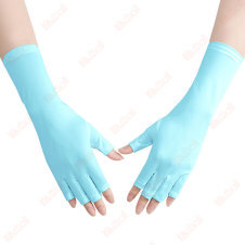 blue cotton glove for women
